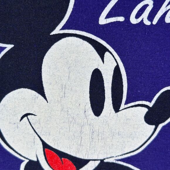Vintage Velva Sheen Disney Mickey Lahaska T-Shirt Men’s Large Purple 80s USA Tee - Picture 11 of 12